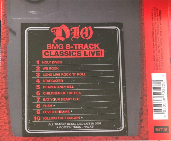 DIO - BMG 8-Track Classics Live! (2019) - CD