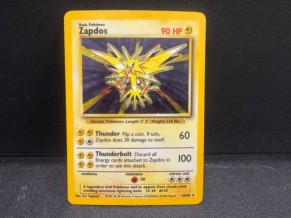 Zapdos 16/102 - Base Set - Moderately Played