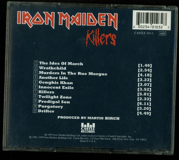 Iron Maiden - Killers (1995) - CD