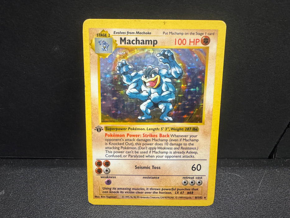 Machamp 8/102 1ST Edition (Shadowless) - Base Set - Moderately Played