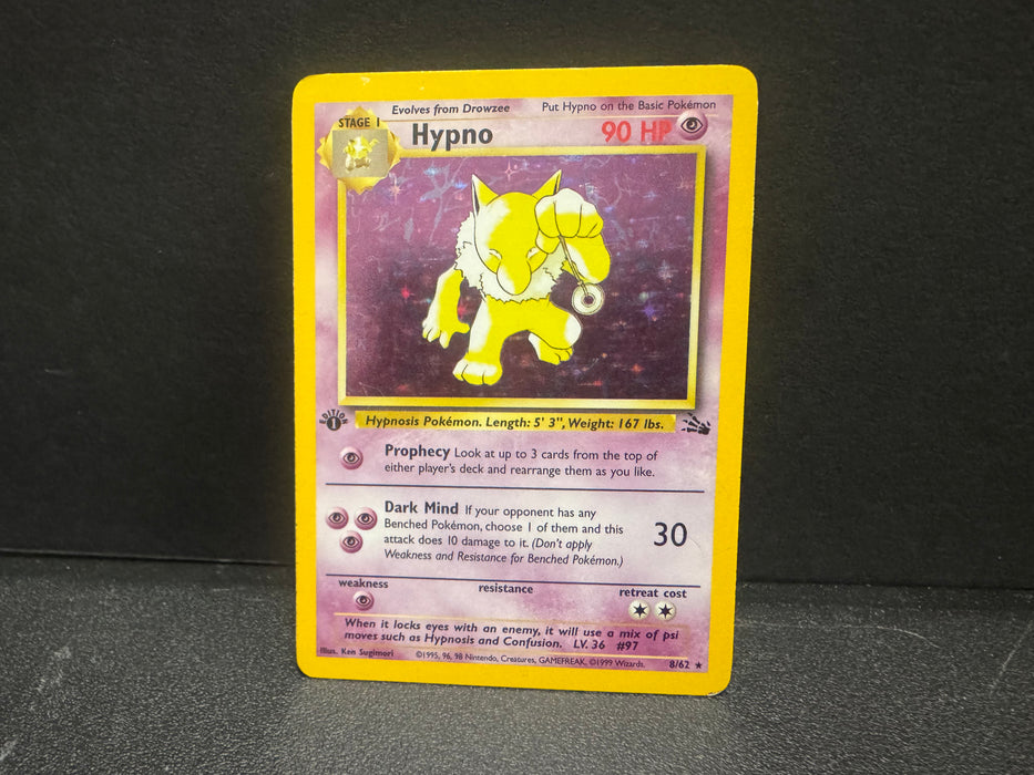Hypno 8/62 1ST Edition - Fossil - Moderately Played