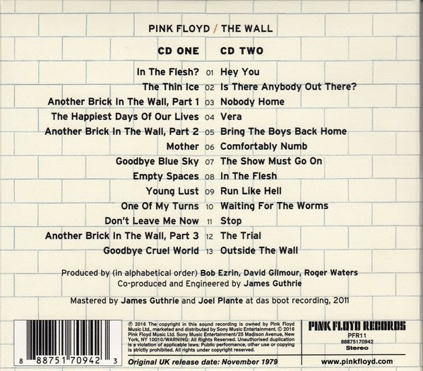 Pink Floyd - The Wall - CD