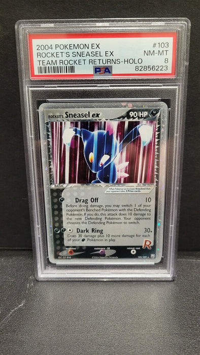 Rocket’s Sneasel EX 103/109 - Team Rocket Returns - PSA Grade 8 Mint