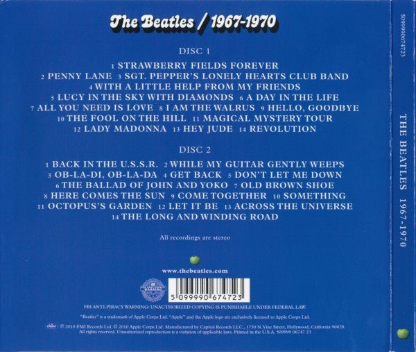 The Beatles - 1967-1970 (2010) - CD