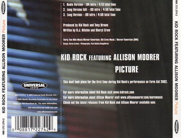 Kid Rock Featuring Allison Moore - CD