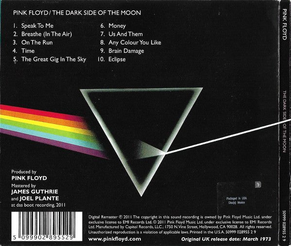 Pink Floyd - The Dark Side Of The Moon (2011) - CD