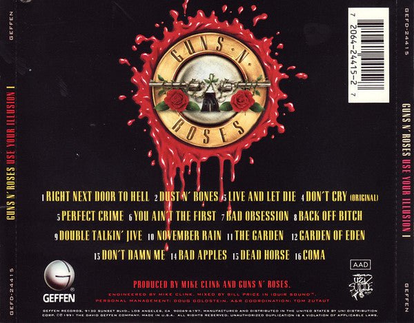 Guns N’ Roses - Use Your Illusion I (1991) - CD