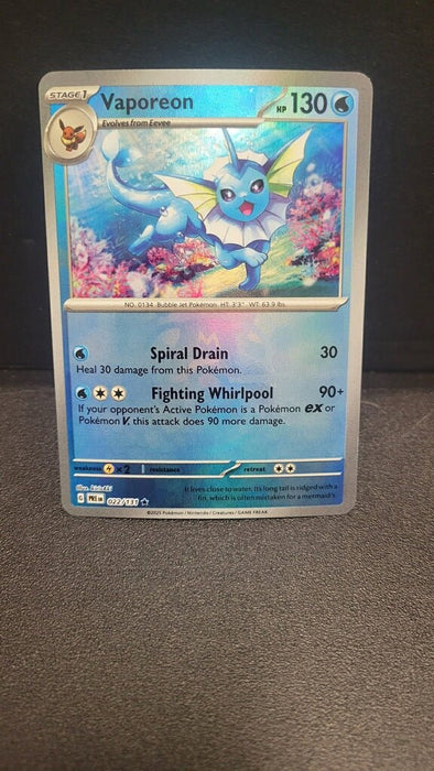 Vaporeon 22/131 (Master Ball Pattern) - SV: Prismatic Evolutions - Near Mint