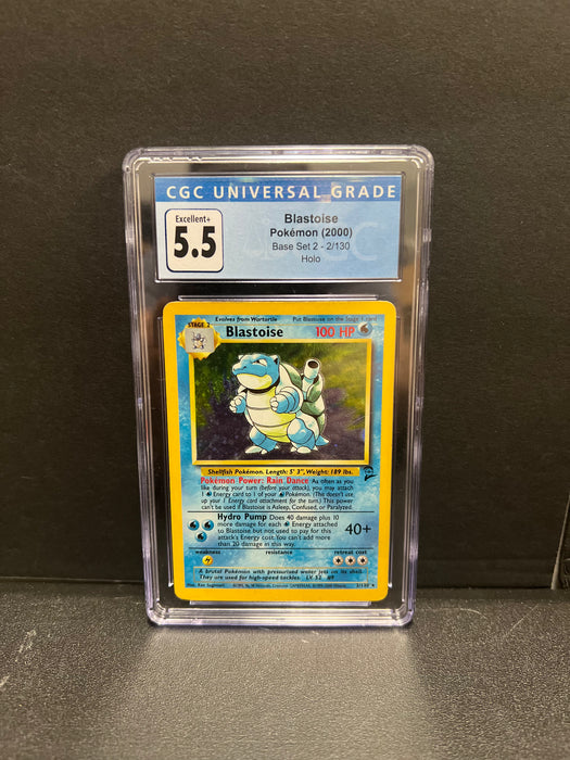 Blastoise 2/130 - Base Set 2 - CGC Grade 5.5