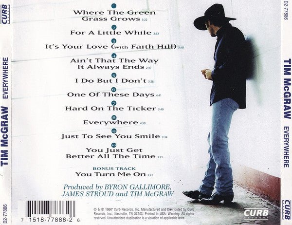 Tim McGraw – Everywhere (1997) - CD