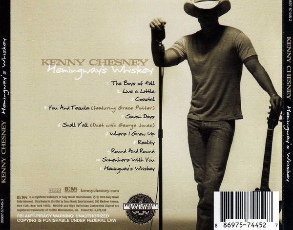 Kenny Chesney – Hemingway's Whiskey (2010) - CD