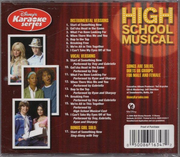 High School Musical – High School Musical: Disney Karaoke Series (2006) - CD