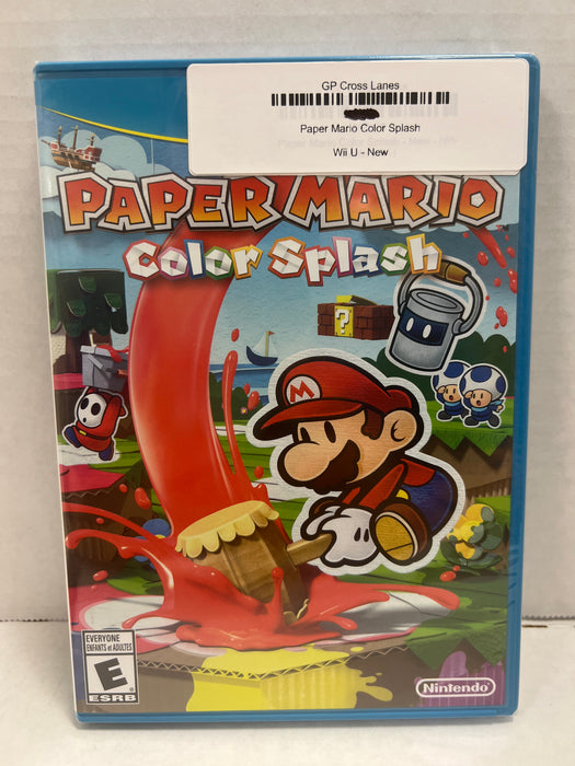 Paper Mario Color Splash  - New - Wii U