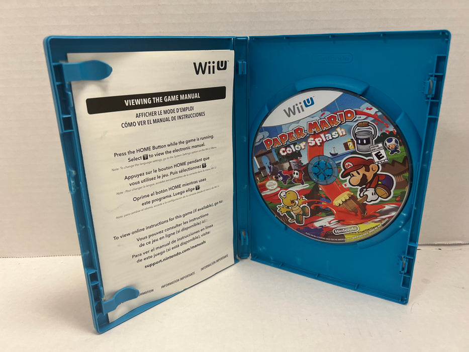 Paper Mario Color Splash - Complete In Box - Wii U