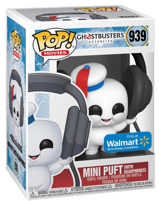 Ghostbusters Afterlife: Mini Puft (With Headphones) #939 (Walmart Exclusive) - In Box - Funko Pop