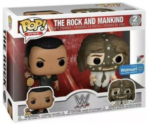 WWE: The Rock And Mankind (Walmart Exclusive) - With Box - Funko Pop