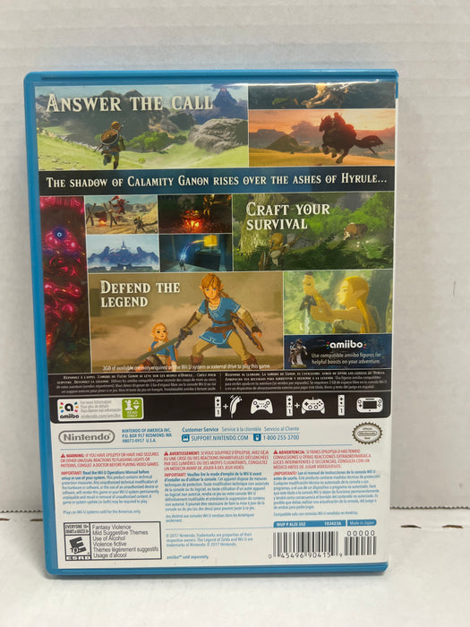 The Legend Of Zelda Breath Of The Wild (First Print) - Complete In Box - Wii U