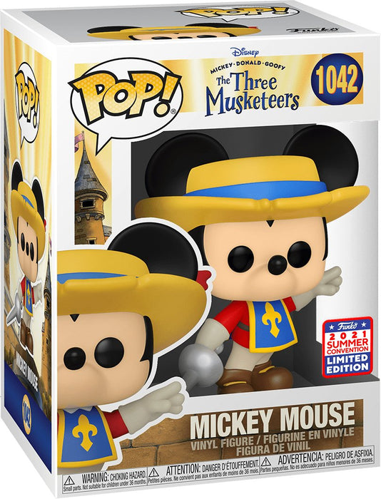 Disney The Three Musketeers: Mickey Mouse #1042 (Funko 2021 Summer Convention Exclusive) - In Box - Funko Pop