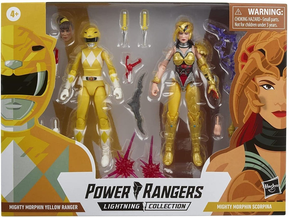 Mighty Morphin Power Rangers: Mighty Morphin Yellow Ranger And Mighty Morphin Scorpina Action Figure - New - Toys