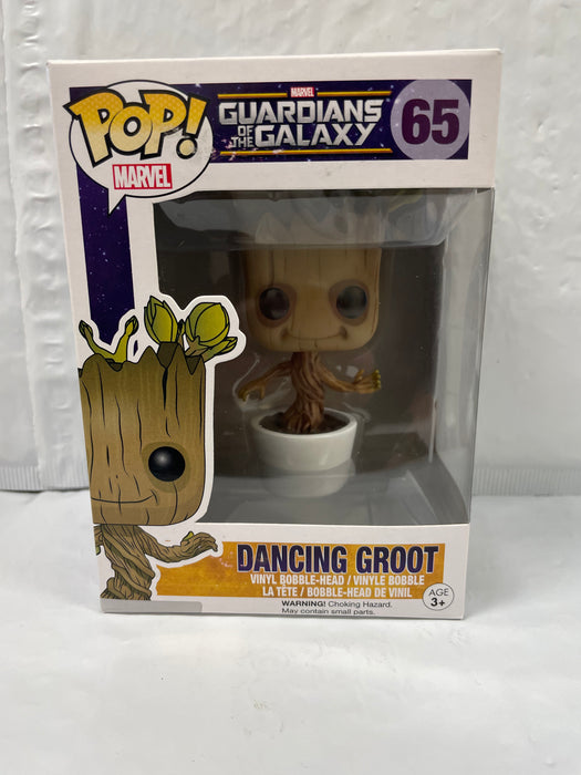 Marvel Guardians Of The Galaxy: Dancing Groot #65 (White Pot) - In Box - Funko Pop