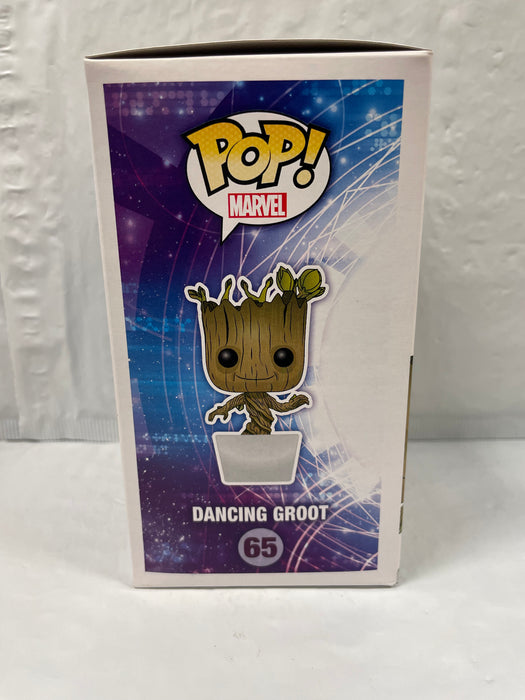 Marvel Guardians Of The Galaxy: Dancing Groot #65 (White Pot) - In Box - Funko Pop