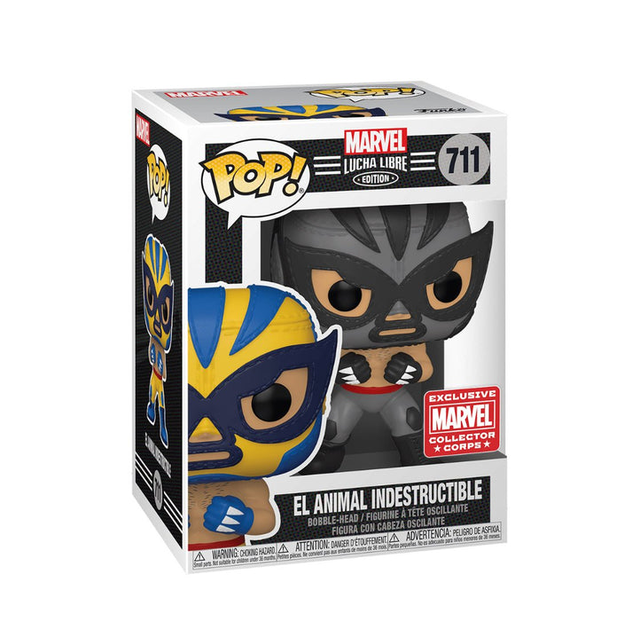 Marvel Lucha Libre: El Animal Indestructible (Marvel Collector Corps Exclusive) (Grey) #711 - With Box - Funko Pop