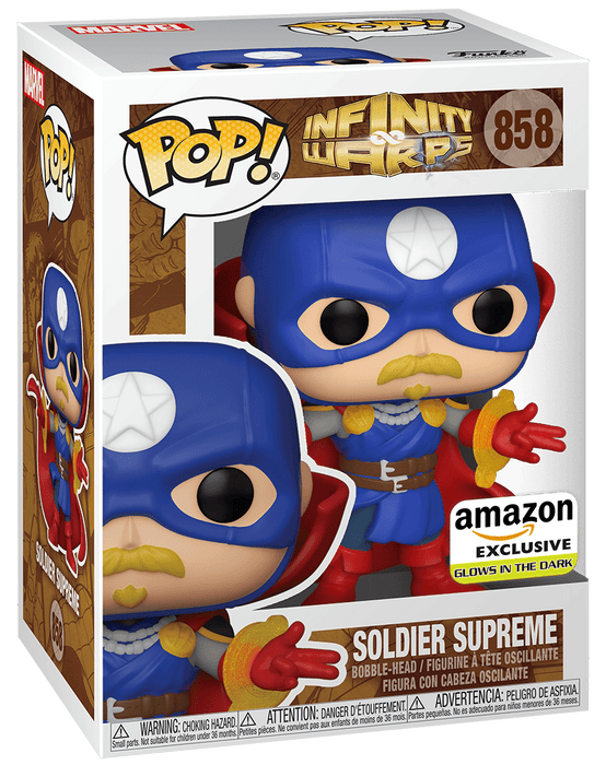 Infinity Warps: Soldier Surpreme #858 (Amazon Exclusive) (Glows In The Dark) - With Box - Funko Pop