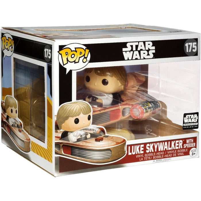 Star Wars: Luke Skywalker With Speeder (Star Wars Smuggler’s Bounty Exclusive) #175 - With Box - Funko Pop