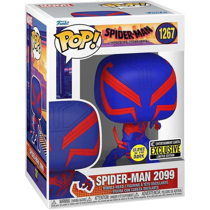 Spider-Man Across The Spider-Verse: Spider-Man 2099 (Glows In The Dark) (Entertainment Earh Exclusive) #1267 - In Box - Funko Pop