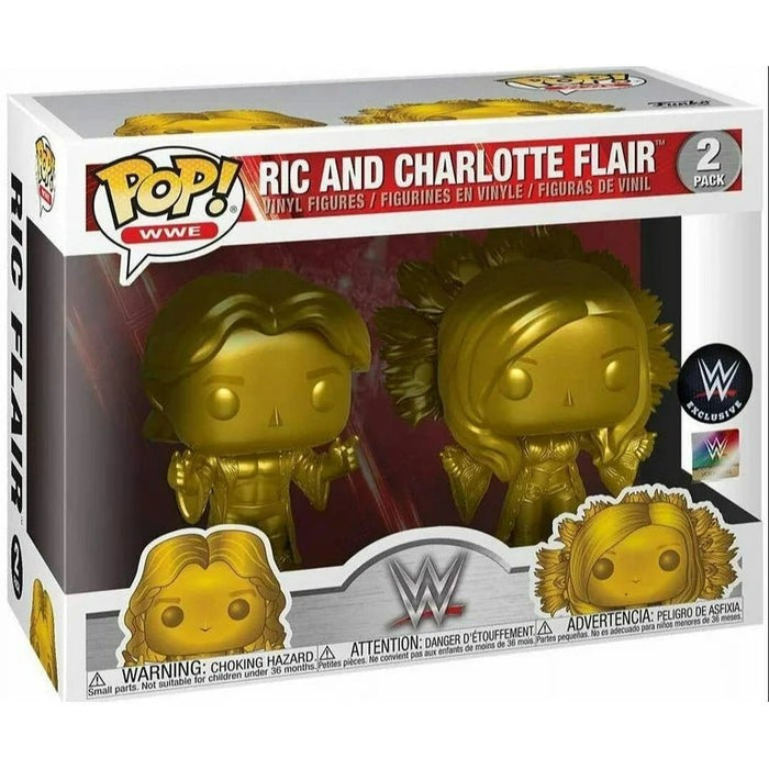 WWE: Ric And Charlotte Flair (WWE Exclusive) (Gold) - In Box - Funko Pop