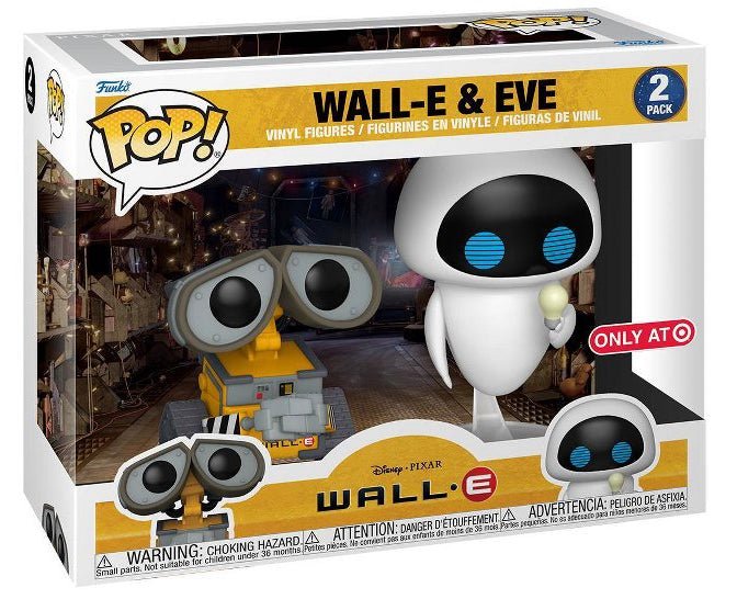 Disney Pixar Wall-E: Wall-E & Eve (Target Exclusive) - In Box - Funko Pop