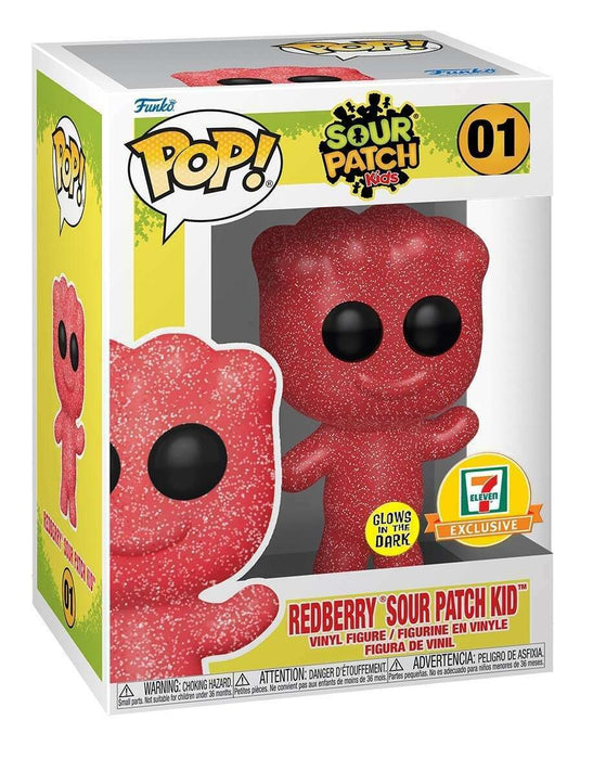 Sour Patch Kids: Redberry Sour Patch Kid #01 (Glows In The Dark) (7/11 Exclusive) - In Box - Funko Pop