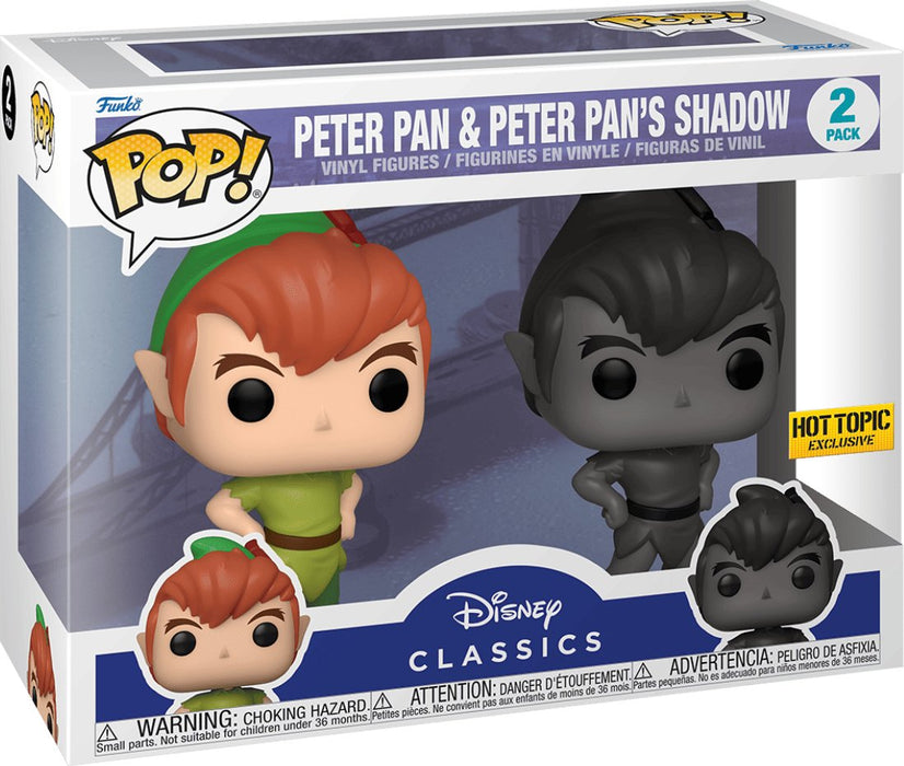 Peter Pan & Peter Pan’s Shadow (Hot Topic Exclusive) - With Box - Funko Pop