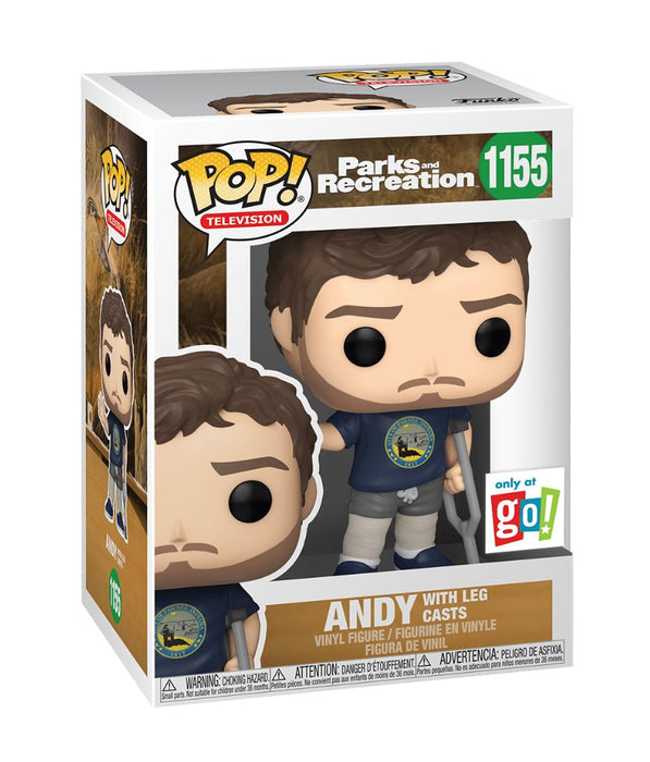 Parks And Recreation: Andy With Leg Casts #1155 (Go! Exclusive) - With Box - Funko Pop