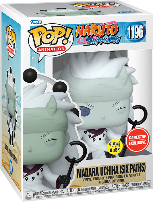 Naruto Shippuden: Madara Uchiha #1196 (Glows In The Dark) (GameStop Exclusive) - With Box - Funko Pop