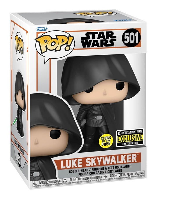 Star Wars: Luke Skywalker #501 (Entertainment Earth Exclusive) (Glows In The Dark) - With Box - Funko Pop