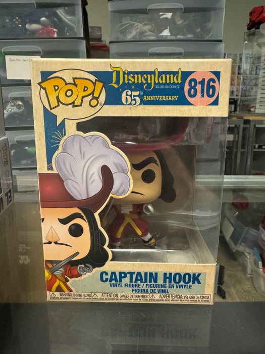 Disneyland 65TH Anniversary: Captain Hook #816 - With Box - Funko Pop