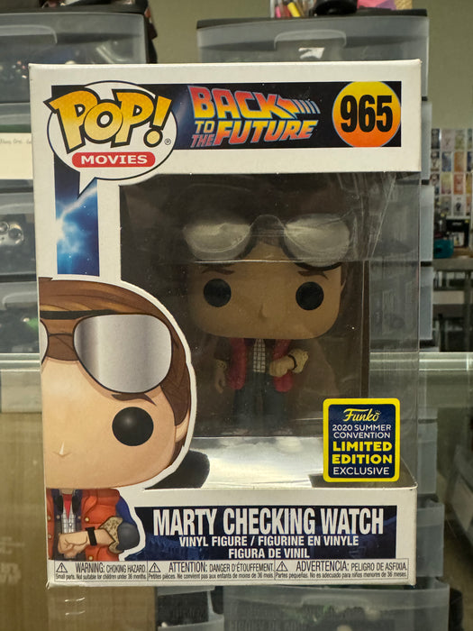 Back To The Future: Marty Checking Watch #965 (2020 Summer Convention Exclusive) - With Box - Funko Pop