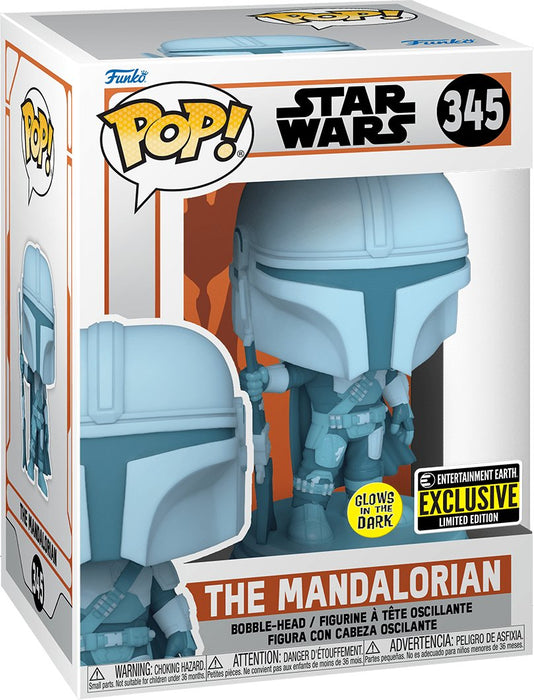 Star Wars: The Mandalorian #345 (Glows In The Dark) (Entertainment Earth Exclusive) - In Box - Funko Pop