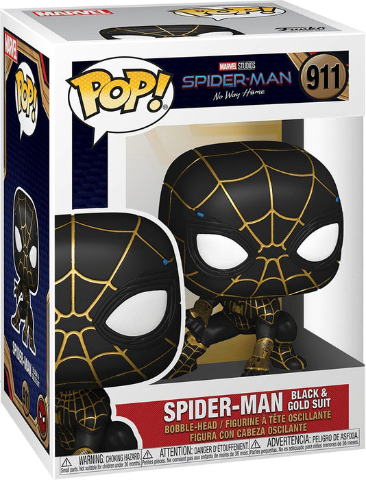 Marvel Spider-Man No Way Home: Spider-Man Black & Gold Suit #911 - With Box - Funko Pop