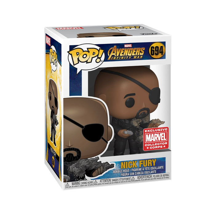 Marvel Avengers Infinity War: Nick Fury #694 (Marvel Collector Corps Exclusive) - In Box - Funko Pop