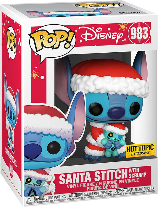 Disney: Santa Stitch With Scrump #983 (Hot Topic Exclusive) - With Box - Funko Pop