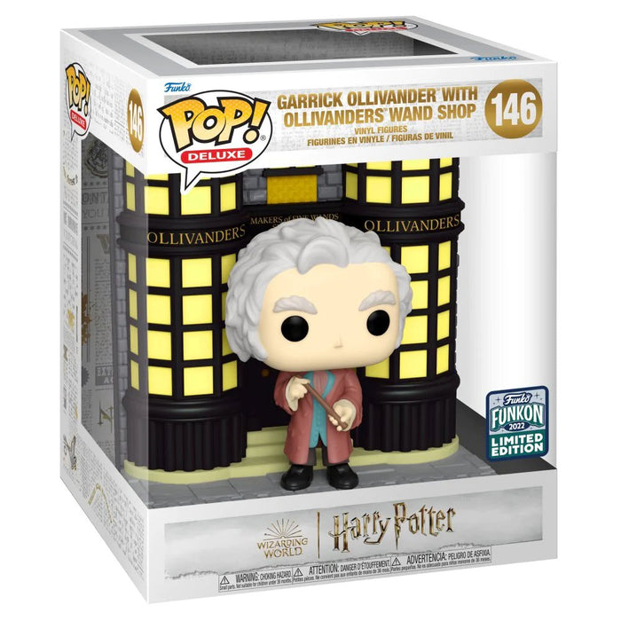 Harry Potter: Garrick Ollivander With Ollivanders Wand Shop #146 (2022 Funkon Exclusive) - With Box - Funko Pop