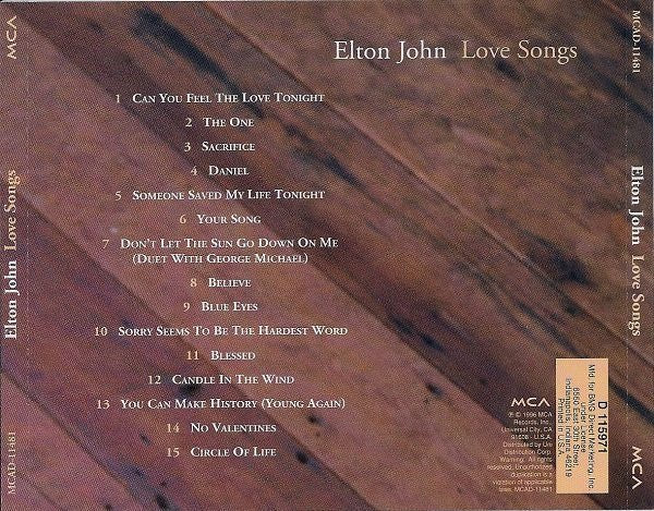 Elton John – Love Songs (1996) - CD